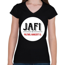 PRINTFASHION PHE - Női V-nyakú póló - Fekete női póló