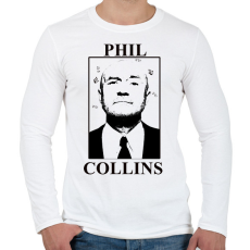 PRINTFASHION Phil Collins - Férfi hosszú ujjú póló - Fehér