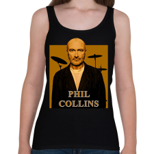 PRINTFASHION phil collins - Női atléta - Fekete női trikó