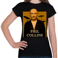 PRINTFASHION phil collins - Női póló - Fekete