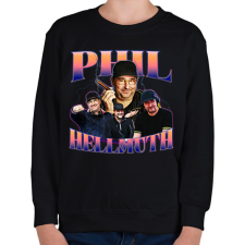 PRINTFASHION Phil Hellmuth - póker - Gyerek pulóver - Fekete gyerek pulóver, kardigán