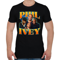PRINTFASHION Phil Ivey - póker - Férfi póló - Fekete