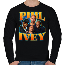 PRINTFASHION Phil Ivey - póker - Férfi pulóver - Fekete férfi pulóver, kardigán