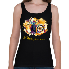 PRINTFASHION photographer - Női atléta - Fekete női trikó