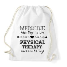 PRINTFASHION PHYSICAL THERAPY black - Sportzsák, Tornazsák - Fehér tornazsák