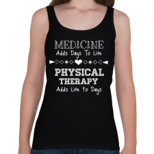 PRINTFASHION PHYSICAL THERAPY - Női atléta - Fekete női trikó