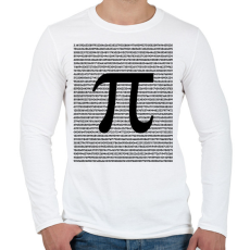 PRINTFASHION Pi - szám - Férfi hosszú ujjú póló - Fehér