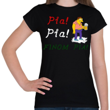 PRINTFASHION PIA PIA FINOMPIA - Női póló - Fekete női póló