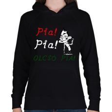 PRINTFASHION PIA PIA OLCSÓPIA - Női kapucnis pulóver - Fekete