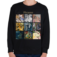 PRINTFASHION Picasso - részletek - Gyerek pulóver - Fekete gyerek pulóver, kardigán