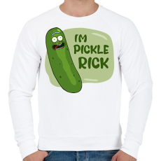 PRINTFASHION Pickle Rick - Férfi pulóver - Fehér