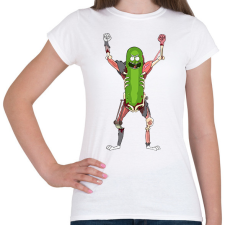 PRINTFASHION Pickle Rick Rat Suit - Női póló - Fehér női póló
