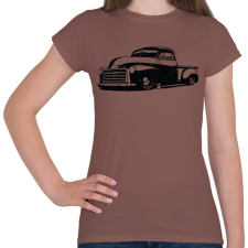PRINTFASHION Pickup Truck - Női póló - Mogyoróbarna női póló