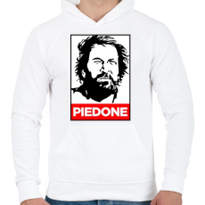PRINTFASHION piedone - Férfi kapucnis pulóver - Fehér