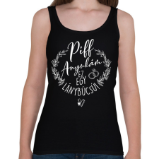 PRINTFASHION Piff Anyukám Ez egy Lánybúcsú - Női atléta - Fekete női trikó