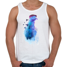 PRINTFASHION Pigeon of London - Férfi atléta - Fehér atléta, trikó