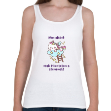 PRINTFASHION Pihentetem a szemem unikornis - Női atléta - Fehér női trikó