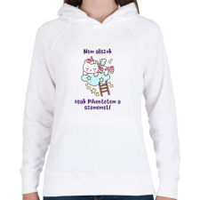 PRINTFASHION Pihentetem a szemem unikornis - Női kapucnis pulóver - Fehér női pulóver, kardigán