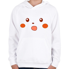 PRINTFASHION Pikachu meme - Gyerek kapucnis pulóver - Fehér