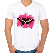 PRINTFASHION pillangó3 - Férfi V-nyakú póló - Fehér férfi póló