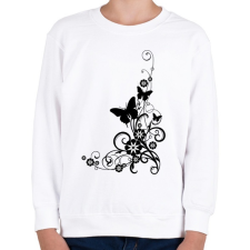 PRINTFASHION pillango és virág - Gyerek pulóver - Fehér gyerek pulóver, kardigán