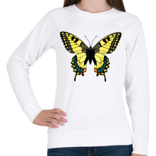 PRINTFASHION Pillangó - Női pulóver - Fehér női pulóver, kardigán