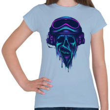 PRINTFASHION Pilóta zombi - Női póló - Világoskék női póló