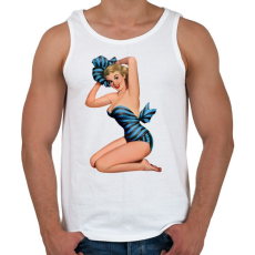 PRINTFASHION Pin up lány - Férfi atléta - Fehér