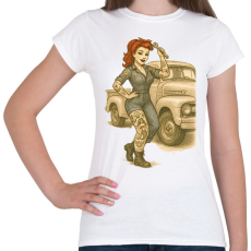 PRINTFASHION Pin up - Női póló - Fehér