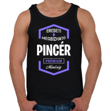 PRINTFASHION Pincér prémium minőség - Férfi atléta - Fekete atléta, trikó