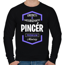 PRINTFASHION Pincér prémium minőség - Férfi pulóver - Fekete