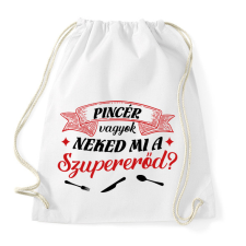 PRINTFASHION Pincér vagyok - Sportzsák, Tornazsák - Fehér tornazsák