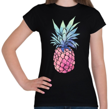 PRINTFASHION Pineapple - Női póló - Fekete női póló