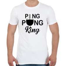 PRINTFASHION Ping Pong King - Férfi póló - Fehér férfi póló