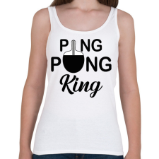 PRINTFASHION Ping Pong King - Női atléta - Fehér női trikó