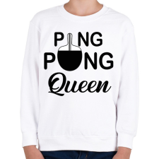 PRINTFASHION Ping Pong Queen - Gyerek pulóver - Fehér gyerek pulóver, kardigán