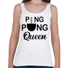 PRINTFASHION Ping Pong Queen - Női atléta - Fehér női trikó