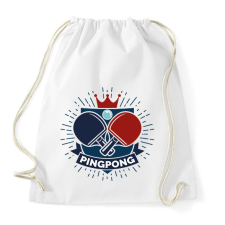 PRINTFASHION Pingpong - Címer - Sportzsák, Tornazsák - Fehér tornazsák