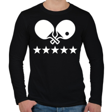 PRINTFASHION PingPong - Férfi hosszú ujjú póló - Fekete férfi póló