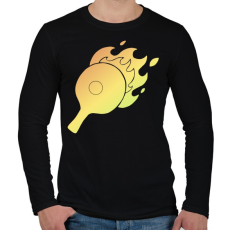 PRINTFASHION pingpong - Férfi hosszú ujjú póló - Fekete