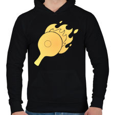 PRINTFASHION pingpong - Férfi kapucnis pulóver - Fekete férfi pulóver, kardigán