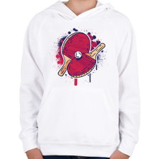 PRINTFASHION Pingpong - Gyerek kapucnis pulóver - Fehér gyerek pulóver, kardigán