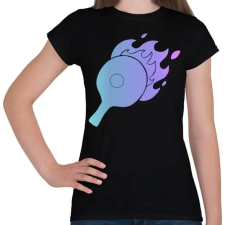 PRINTFASHION pingpong - Női póló - Fekete női póló