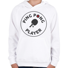PRINTFASHION PingPong player - Gyerek kapucnis pulóver - Fehér gyerek pulóver, kardigán