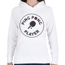 PRINTFASHION PingPong player - Női kapucnis pulóver - Fehér női pulóver, kardigán