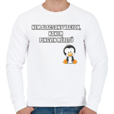 PRINTFASHION Pingvin - Férfi pulóver - Fehér