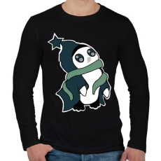 PRINTFASHION pingvin_kék - Férfi hosszú ujjú póló - Fekete