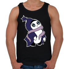 PRINTFASHION pingvin_lila - Férfi atléta - Fekete atléta, trikó