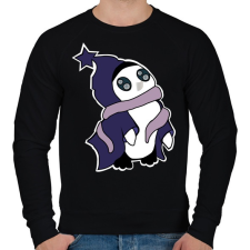 PRINTFASHION pingvin_lila - Férfi pulóver - Fekete férfi pulóver, kardigán