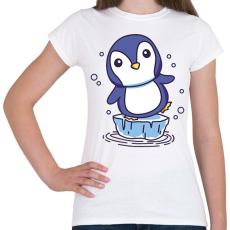 PRINTFASHION Pingvin - Női póló - Fehér
